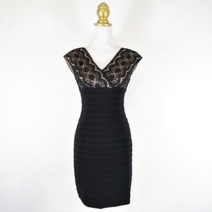 Adrianna Papell Classic Lace Bodycon Sheath Dress